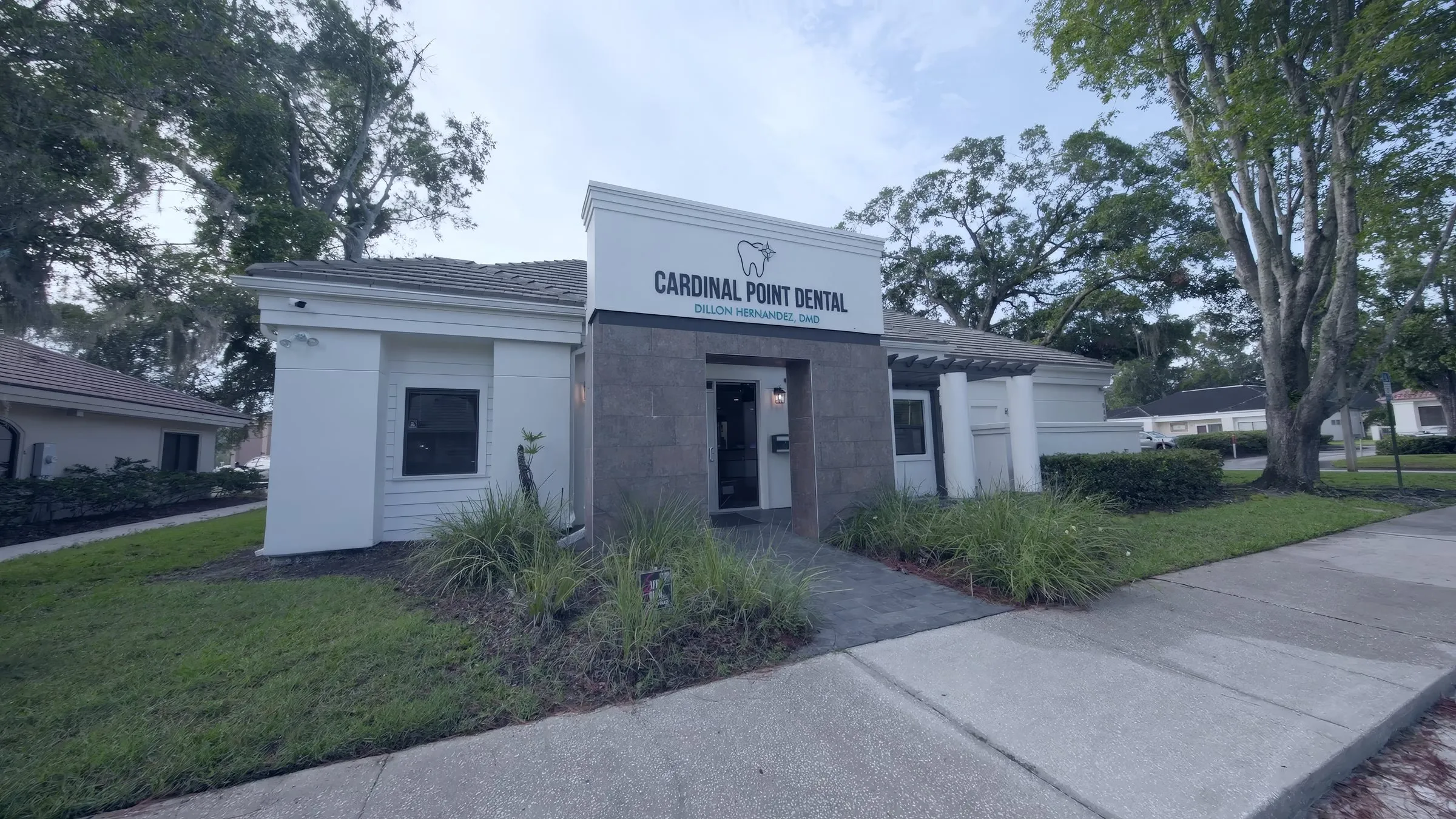 The Cardinal Point Dental office building during a visit for teeth cleanings and exams in Jacksonville, FL